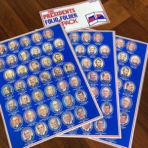 VINTAGE 80S THE PRESIDENTS FOLIO FOLDERS SET OF 3 - PLEASE READ DESCRIPTION